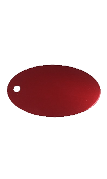 Red Oval Disc 2"